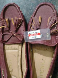 Metro Burgundy Loafers with Tassels- Pasting flaw