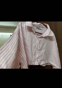STRIPED CROP SHIRT
