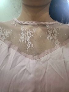 Shein Net Satin Top