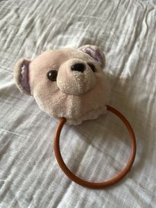 pink bear towel hanger