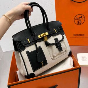 Hermes Cargo Birkin Canvas material with leather*
