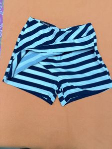 Striped High-Waisted Shorts