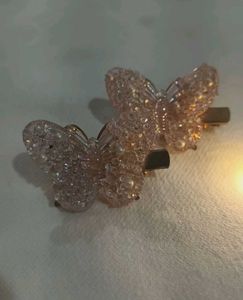 Sparkly Butterfly Hair Clips
