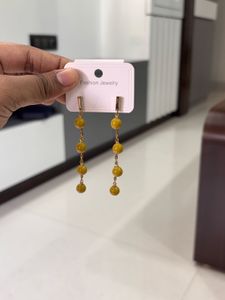 Stylish Yellow Drop Earrings