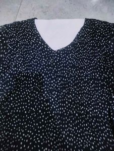Navy Blue Polka Dot top