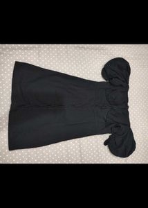 Chic Black Ruched Mini Dress