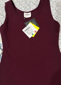 Completely New Maroon Sleeveless Tank Dress
