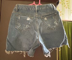 Distressed Denim Shorts