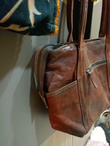 Chic Brown Leather Tote Bag