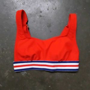 Vibrant Red Sports Bra