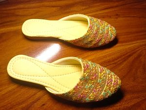 Embroidered Ethnic Slip-On Flats