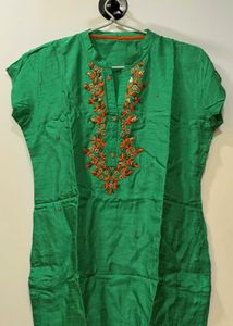 Vibrant Green Embroidered Kurta