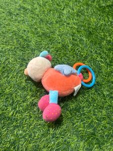 Pink and blue bird rattle - NATTOU