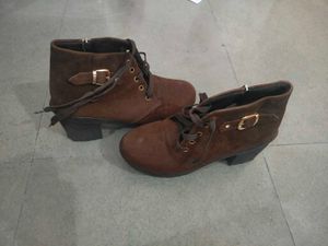 Chunky Heel Combat Boots