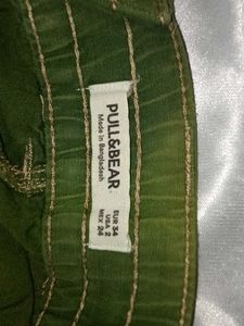 Pull & Bear olive Green/beige Pants
