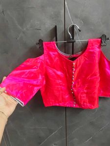 Vibrant Pink Cold Shoulder Blouse