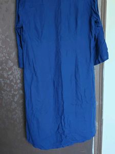 Royal Blue V-Neck Kurta