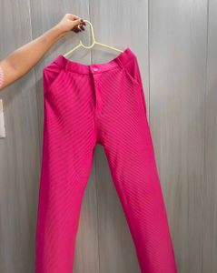 Pink Casual Pants