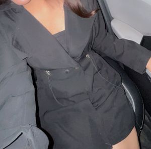 Chic Black Blazer Dress