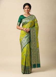 Vibrant Silk Saree with Intricate Weave