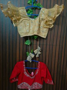 Stunning Embellished Ethnic Blouses pack of 2