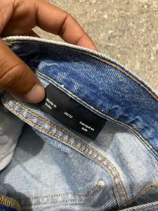 barrel fit whisker Blue Denim Jeans