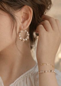 Seashell & Pearl Hoop Earrings