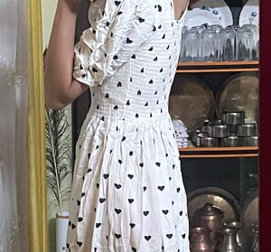 heart print mini dress