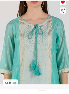 Beautiful Teal Kurta Set with Dupatta