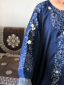 Elegant Navy Embroidered Kurta