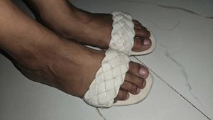 White Braided Flat Sandals