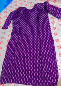 Purple Patterned Kurti