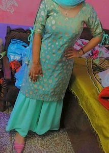 Elegant Teal Kurta Set without dupatta