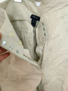 Cream Colour Pant For Woman