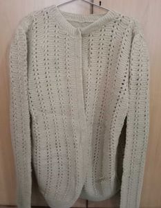 long knitted cardigan from soft wool