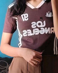 Brown Los Angeles Graphic Tee