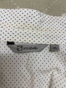 White Polka Dot Button-Up Shirt