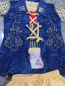 Cute Denim Jacket and Leggings Set