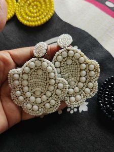 Beaded Statement Earrings Set