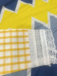 Yellow And White Cotton Night Suit