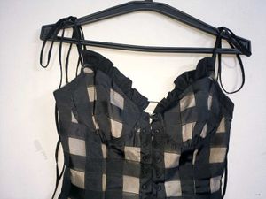 Vintage Gingham Corset Top