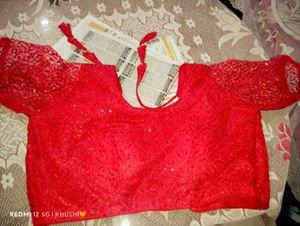 Red Lace Blouse