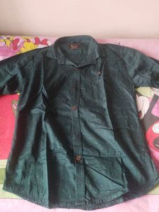 new boys  Green Dotted Shirt