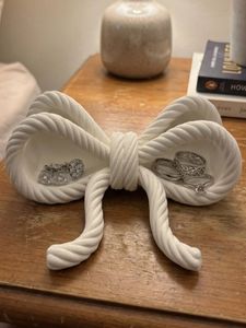 Rope Bow Jewelry Dish Coquette Trinket Tray