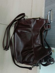 Chic Brown Leather Handbag