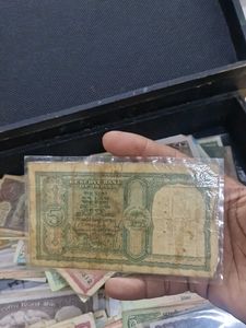 Vintage Indian Five Rupee Note laminated