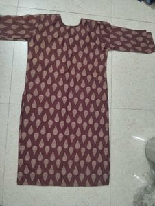 Stylish Brown Printed Kurta Set(not used)