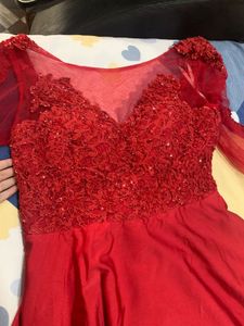 beautiful red beaded gown🎀❤️