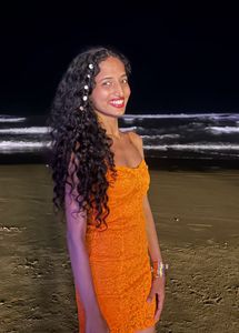 Vibrant Orange Lace Mini Dress