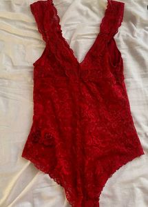 Red Lace H&amp;M Bodysuit